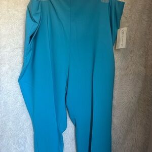 Elastic Waist Pants with Front Pockets